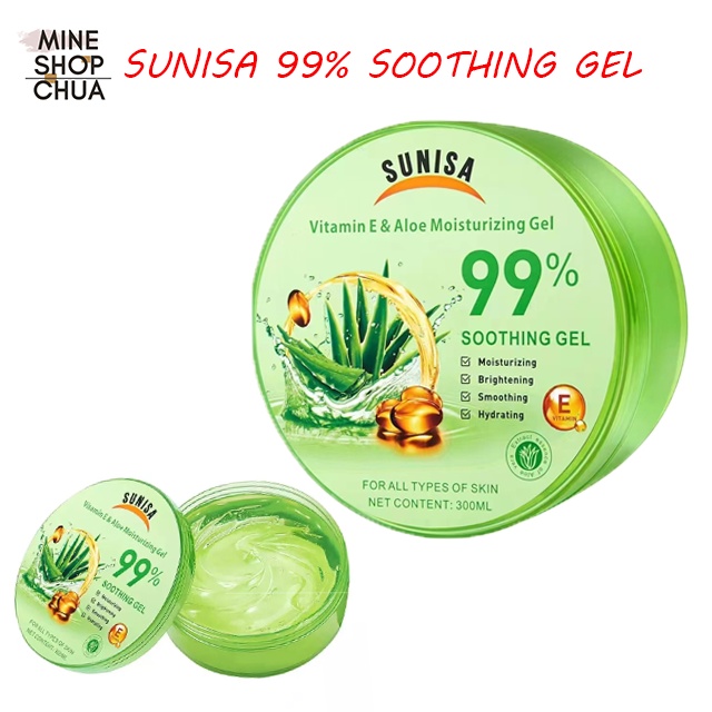 Sunisa 99 Aloe Vera And Vitamin E Soothing Gel Moisturizing 300ml Beauty And Care Shopee 9930