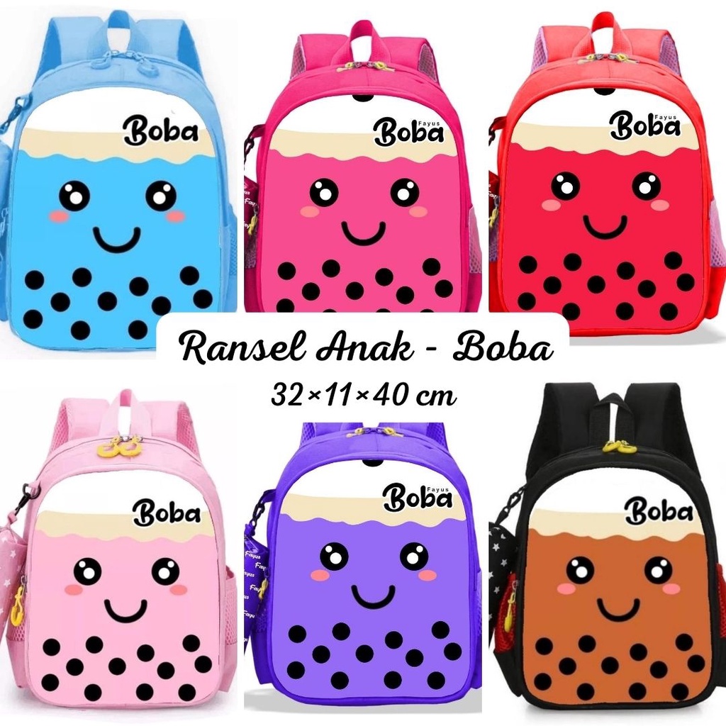 10.10 - BOYS/GIRLS BACKPACK WITH BOBA DRINK MOTIF | CUTE BACKPACK FOR ...