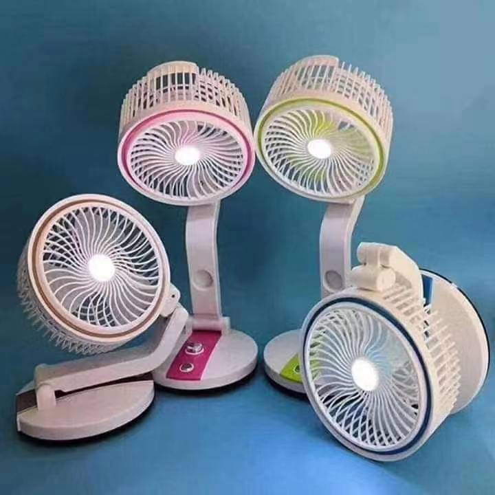 Foldable Fan with LED Light Rechargeable Fan lamp dual-purpose ...