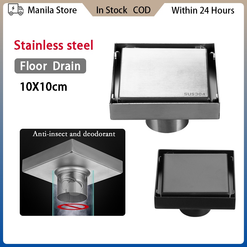 Stainless Steel Floor Drain Tile Insert Design Bathroom Square Anti ...
