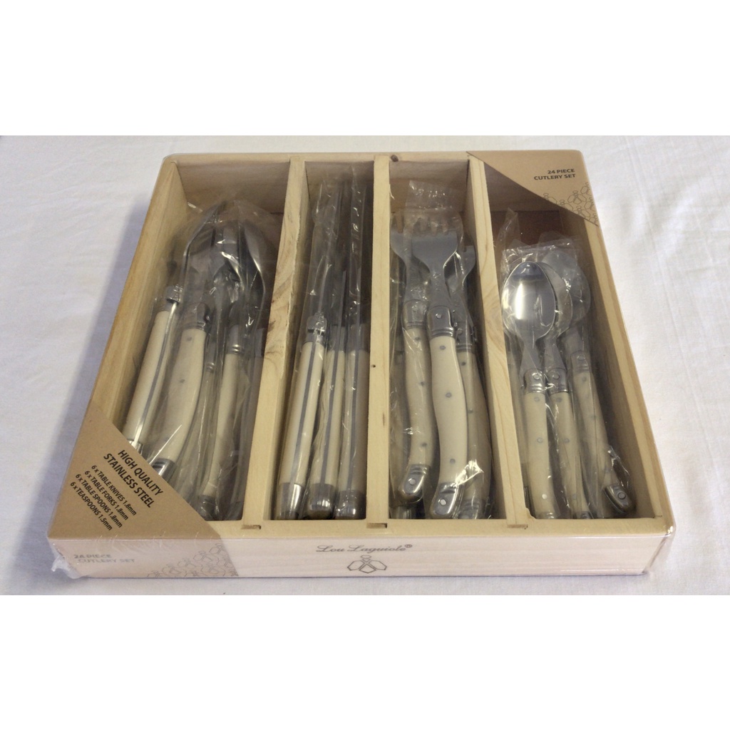 Lou Laguiole Cutlery Set (24 pieces) Shopee Philippines