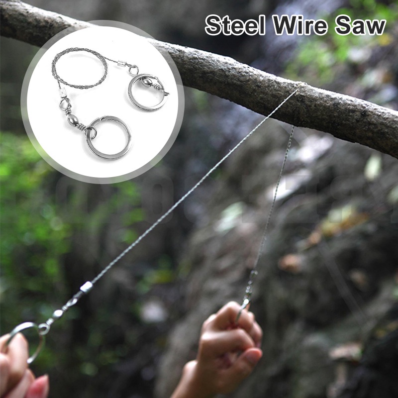 Stainless Steel Survival Wire Saw Outdoor Emergency Rescue Gear for