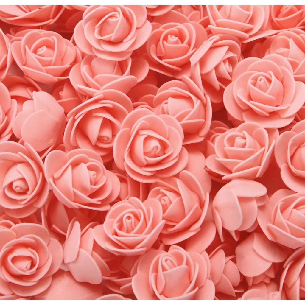 100pcs 3CM Foam Roses Artificial Foam Flower Heads DIY PE Rose ...