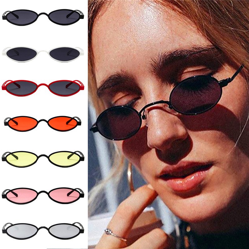 Women Small Round Sunglasses Black Yellow Color Lenses Eyewear Shopee Philippines