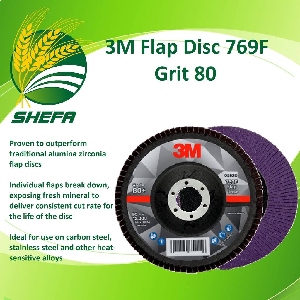 thumbnail image 2 of 3M™ Flap Disc 769F, 05924, T27, 4 1/2 In X 7/8 In, 120+ YF-weight 2 of 13