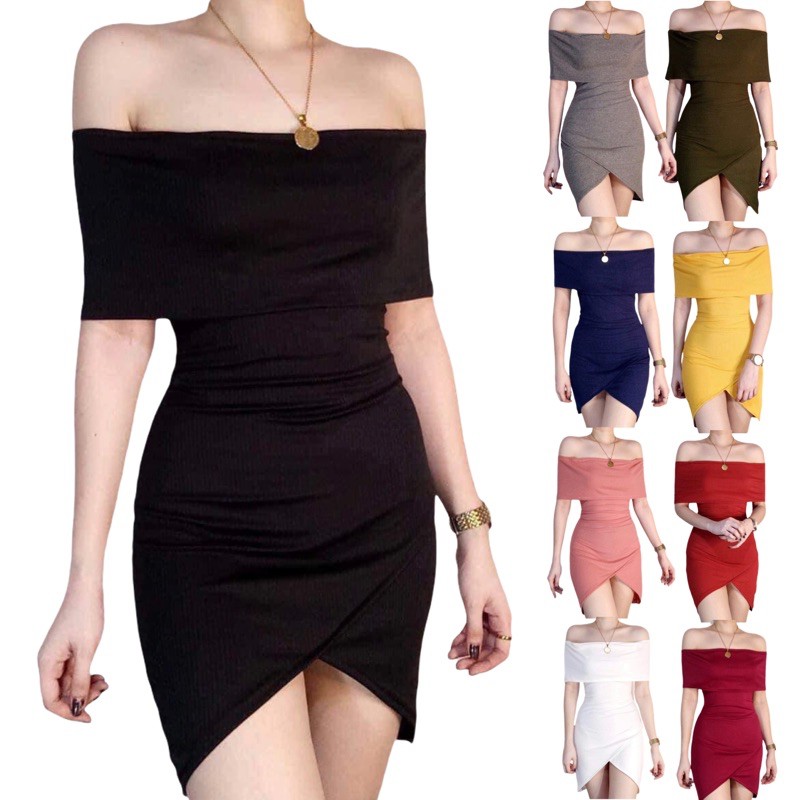 Off shoulder hot sale dress shopee