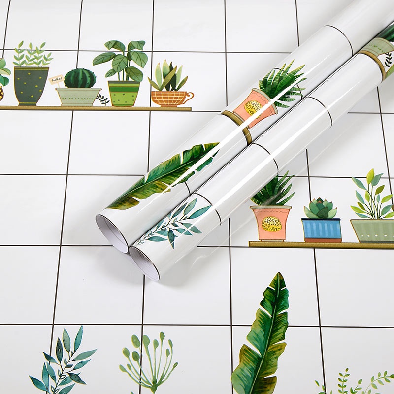 grid kitchen wall sticker fireproof wallpaper self adhesive vynil ...