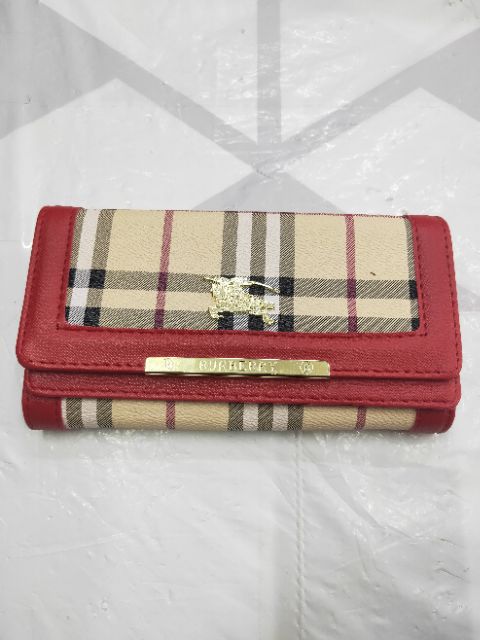 Burberry women's hand wallet trifold boutique large 022#
