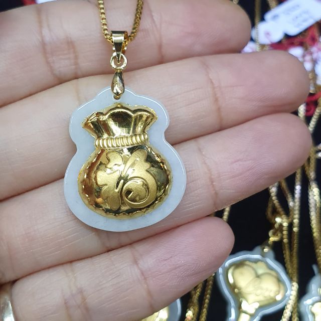 Jade money bag pendant sale