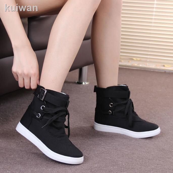 Women s Ankle Boots Breathable Lace Up Canvas Winter Warm Casual Flat Boots Fashion Shoes D232 Shopee Philippines