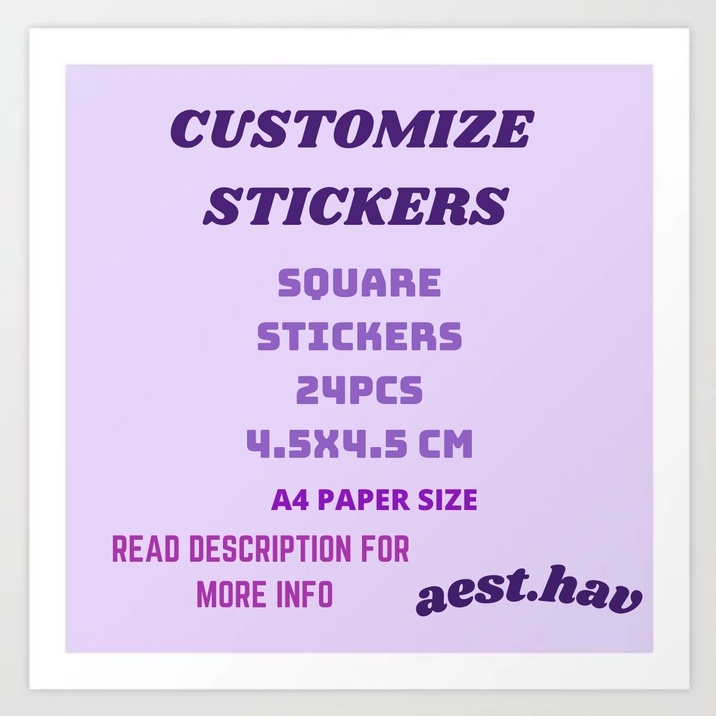 CUSTOMIZED STICKER (READ DESCRIPTION) Shopee Philippines