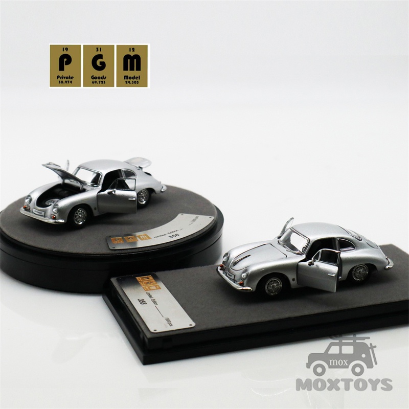 PGM 1:64 Porsche 356 Silver Diecast - Full Open Model Car | Shopee ...