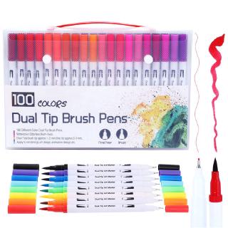 150 Colors Brush Tip Markers Dual Tip Water Color Brush Pens, Fine Tip –  hhhouu