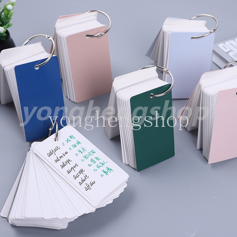 100 Sheets Simple Looseleaf Blank Memo Pad School Learning Vocabulary