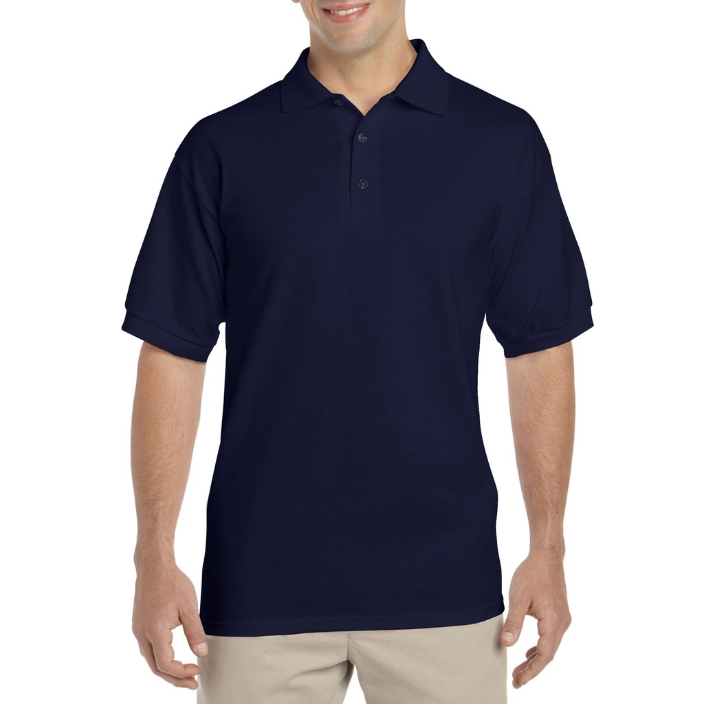 Gildan Premium Cotton Double Piqué Polo Shirt (Navy) | Shopee Philippines