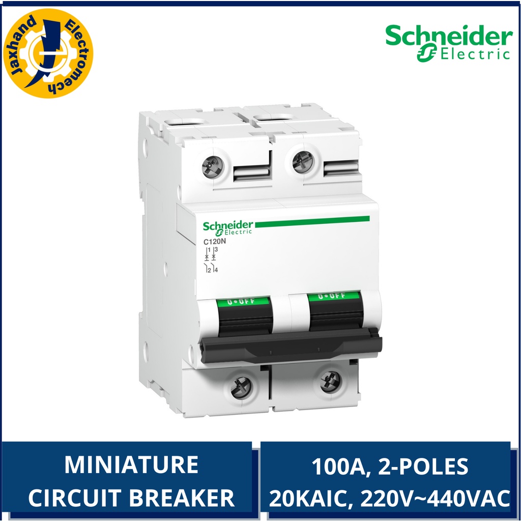 schneider-miniature-circuit-breaker-100a-2poles-20kaic-220v-415vac