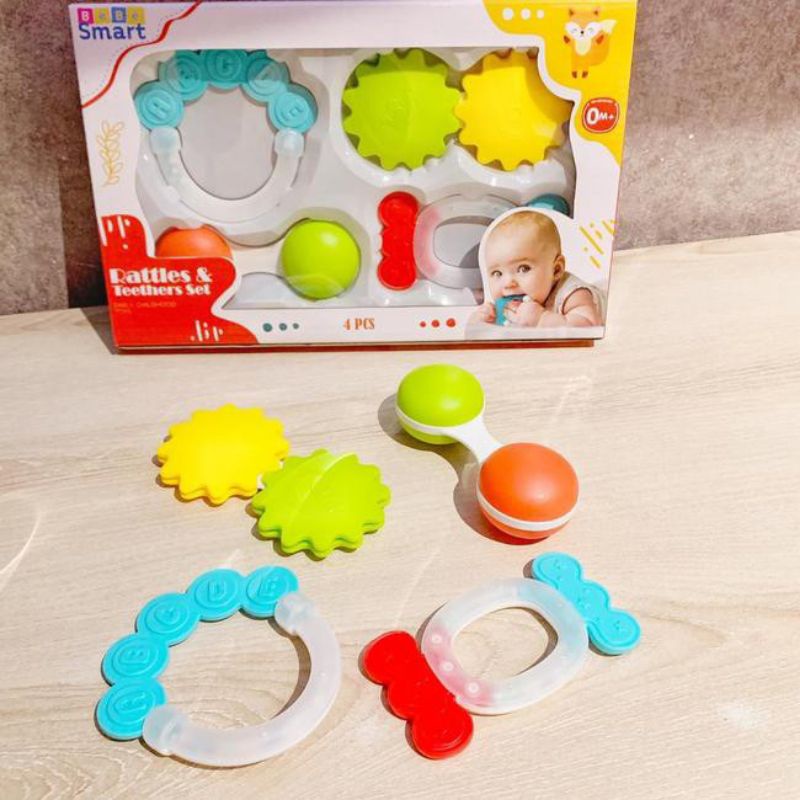 BEBE SMART RATTLES & TEETHERS SET | Shopee Philippines