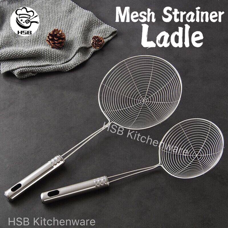 Kitchen Utensil Stainless Steel Mesh Strainer Ladle Spider Skimmer Fry