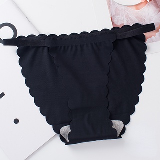 Women's Seamless Panties Slip Silk Satin Underwear Woman Ruffle