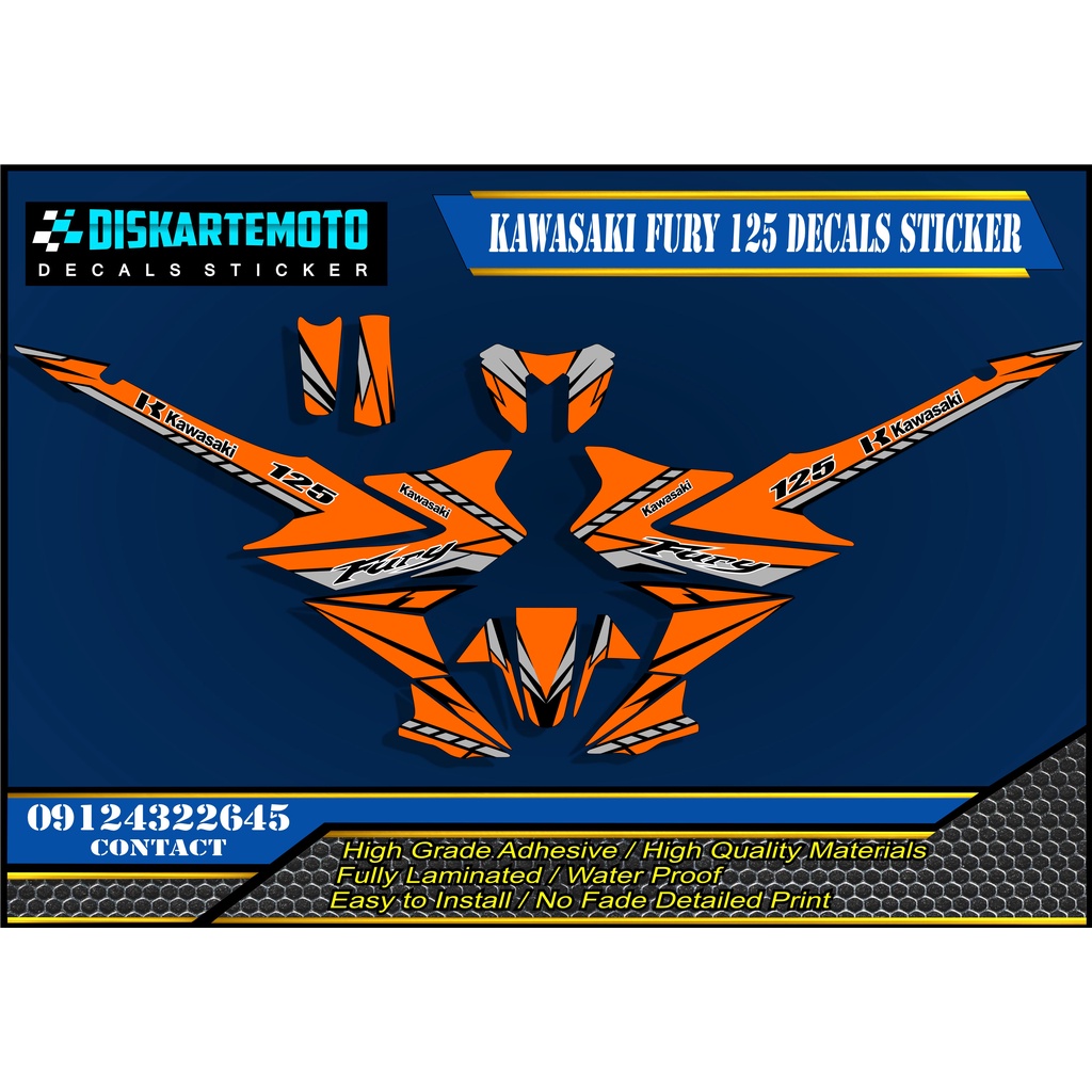 Kawasaki Fury 125 Decals Sticker | Shopee Philippines