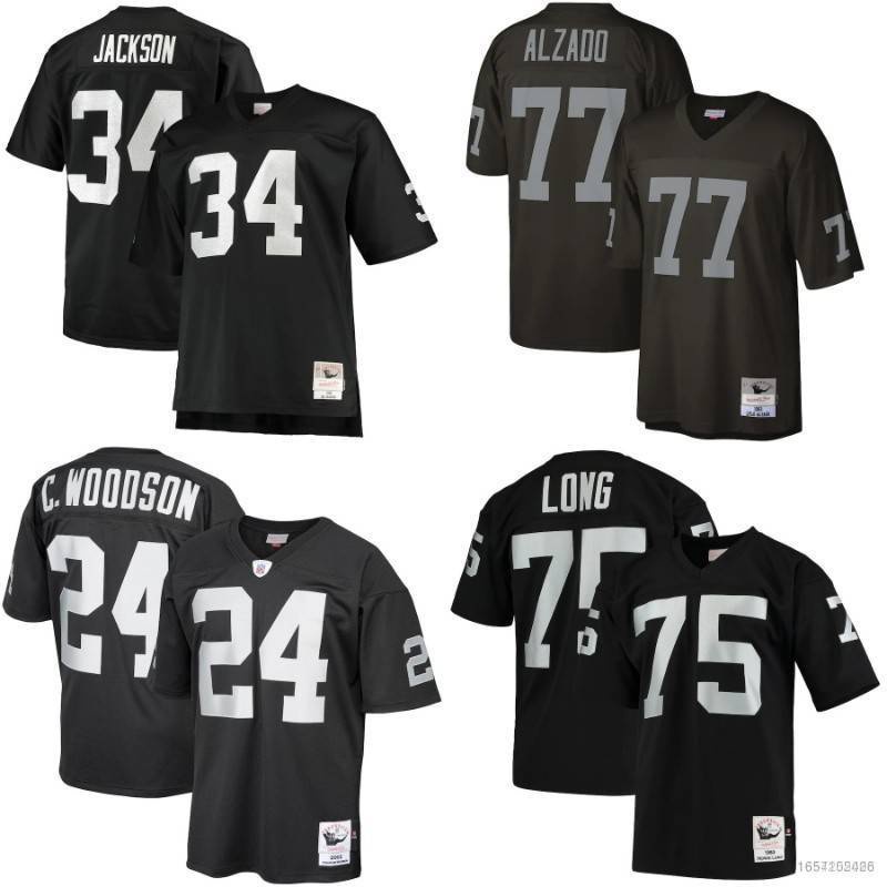 SQ2 Las Vegas Raiders NFL Football Jersey Jackson Alzado Long Woodson