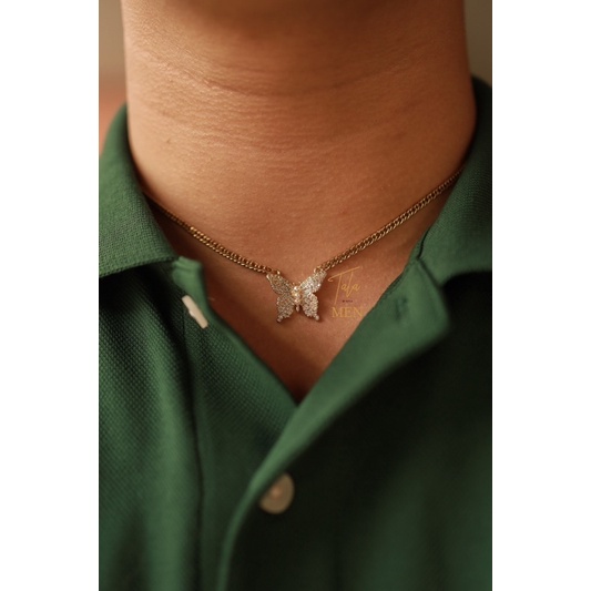 Butterfly store mens necklace