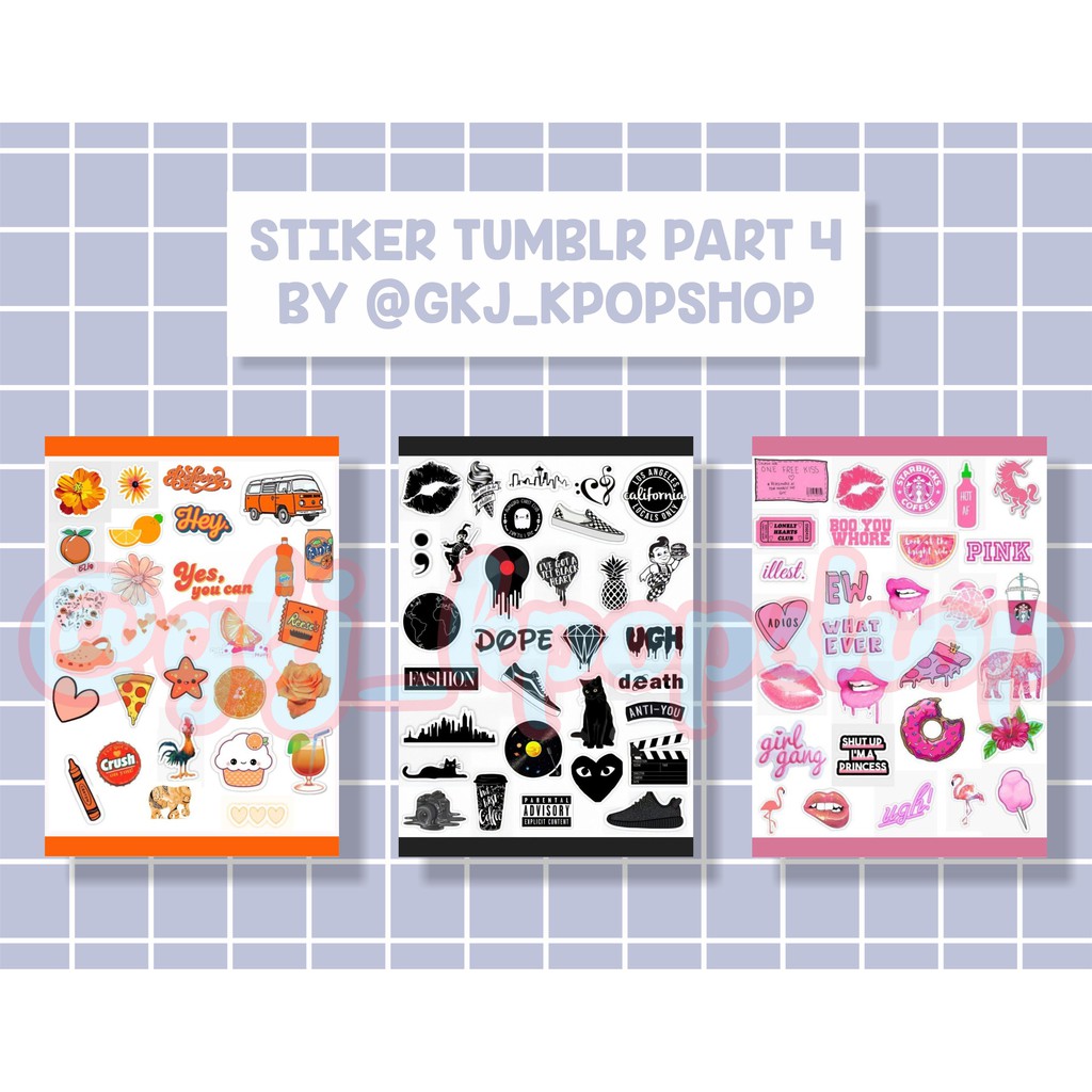 (Part4) Sticker pack aesthetic/sticker tumbler/sticker glossy (Uncut ...