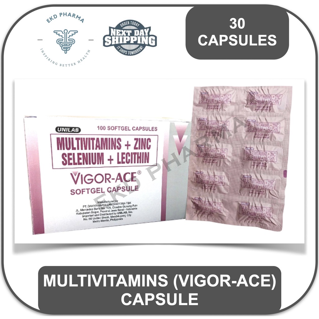 Vigor Ace Multivitamins Soft Gel Capsule l 30 & 100 capsules l Expiry