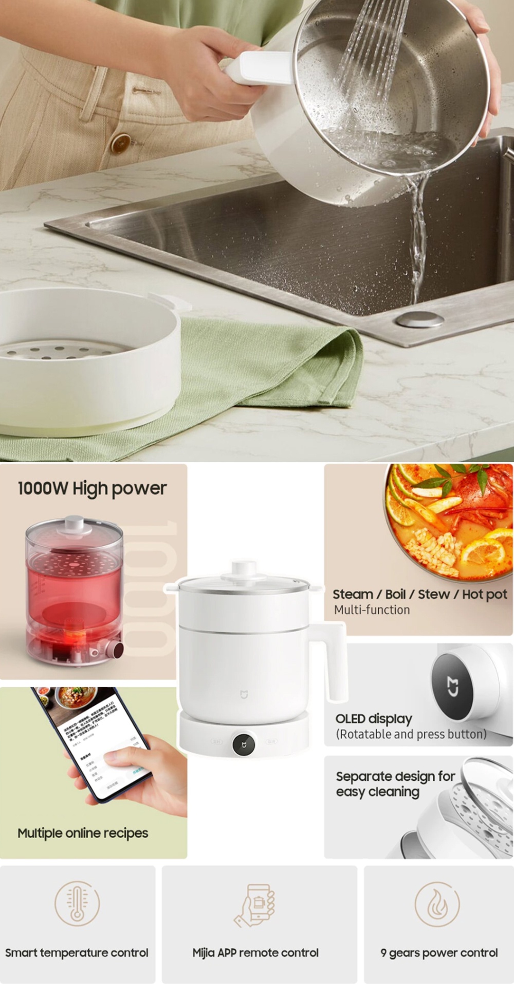 Xiaomi Mijia Smart Multifunction Cooking Pot 1.5L Home Appliances