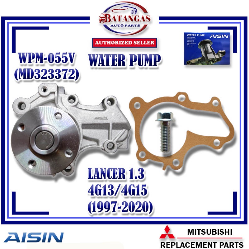 AISIN WATER PUMP MITSUBISHI LANCER 1.3 4G13/4G15 1997-2001 Pizza Pie ...