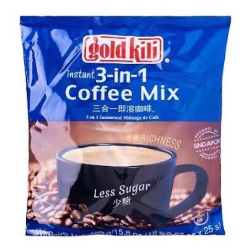Original Gold Kili 3 in 1 instant Coffee Less Sugar Shopee Philippines