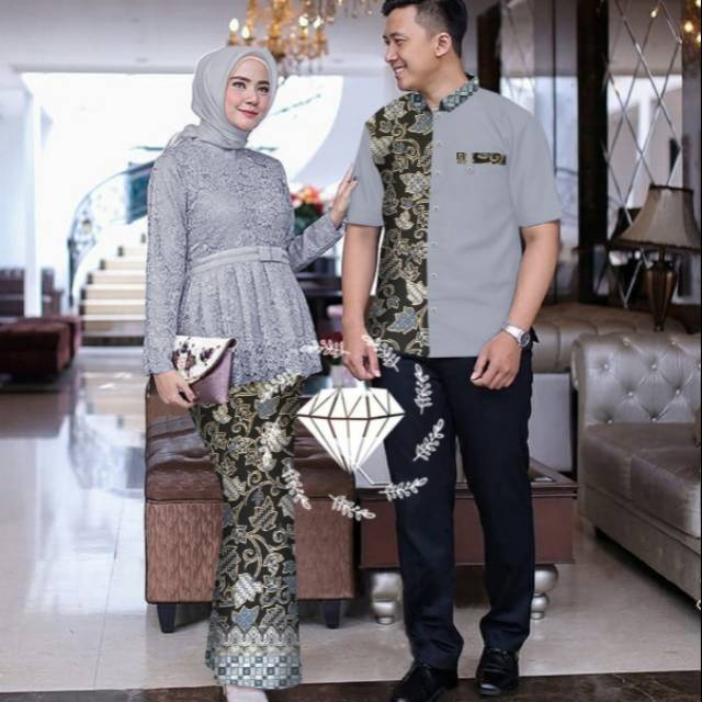 Modern Contemporary couple batik dress Code 2022 sherina dress kebaya ...