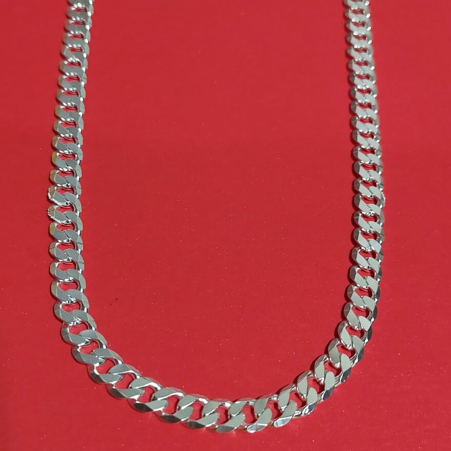 925 Stamped Silver Plated Necklace For Men 20 Inches 7mm Free Box