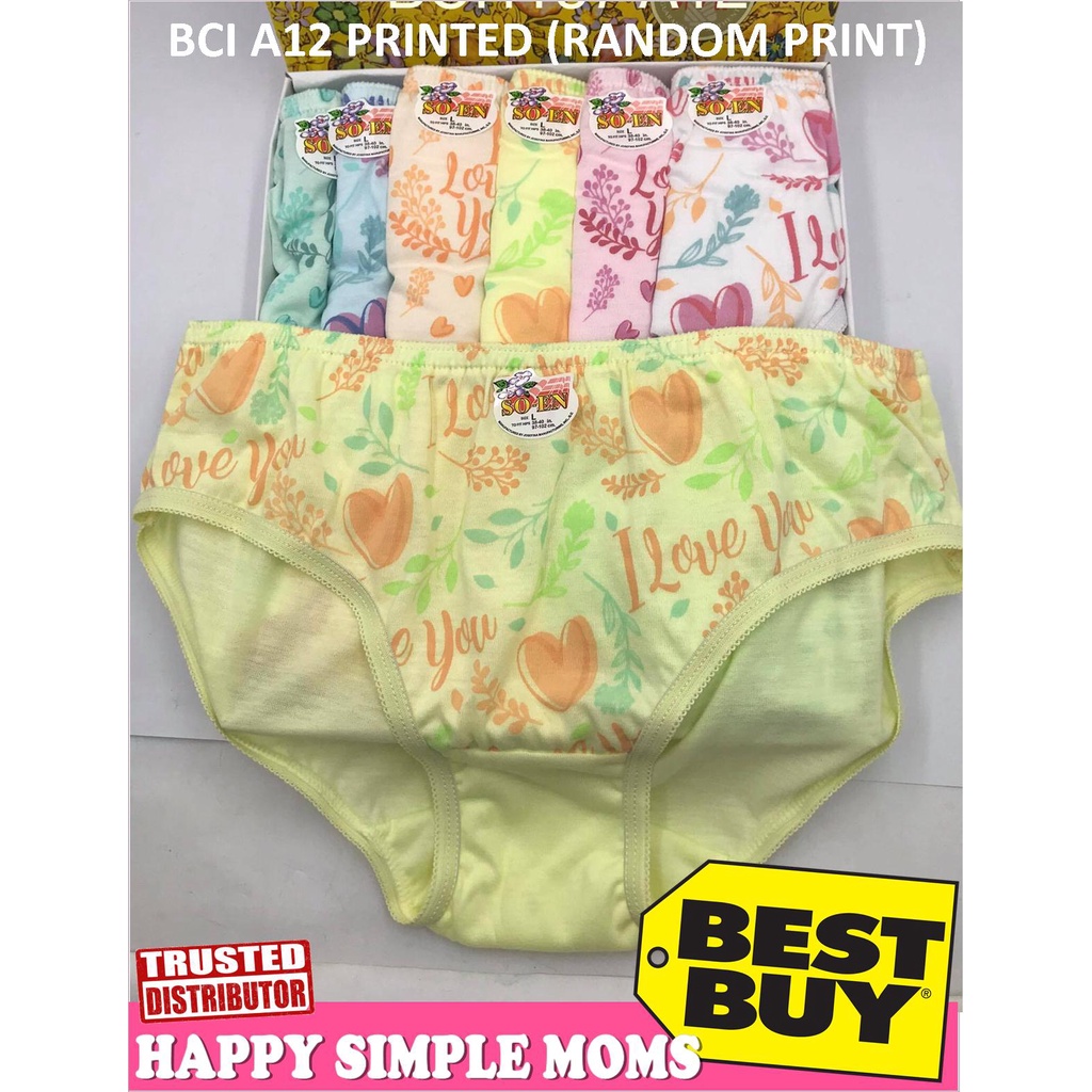 SO-EN BCI PRINTED bikini panty for ladies (6pcs. or 12 pcs.) PROMO RANDOM