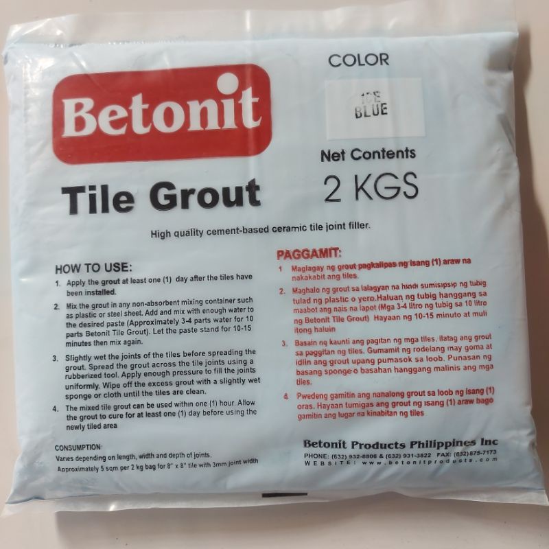 BETONIT TILE GROUT "ICE BLUE" 2KG Shopee Philippines