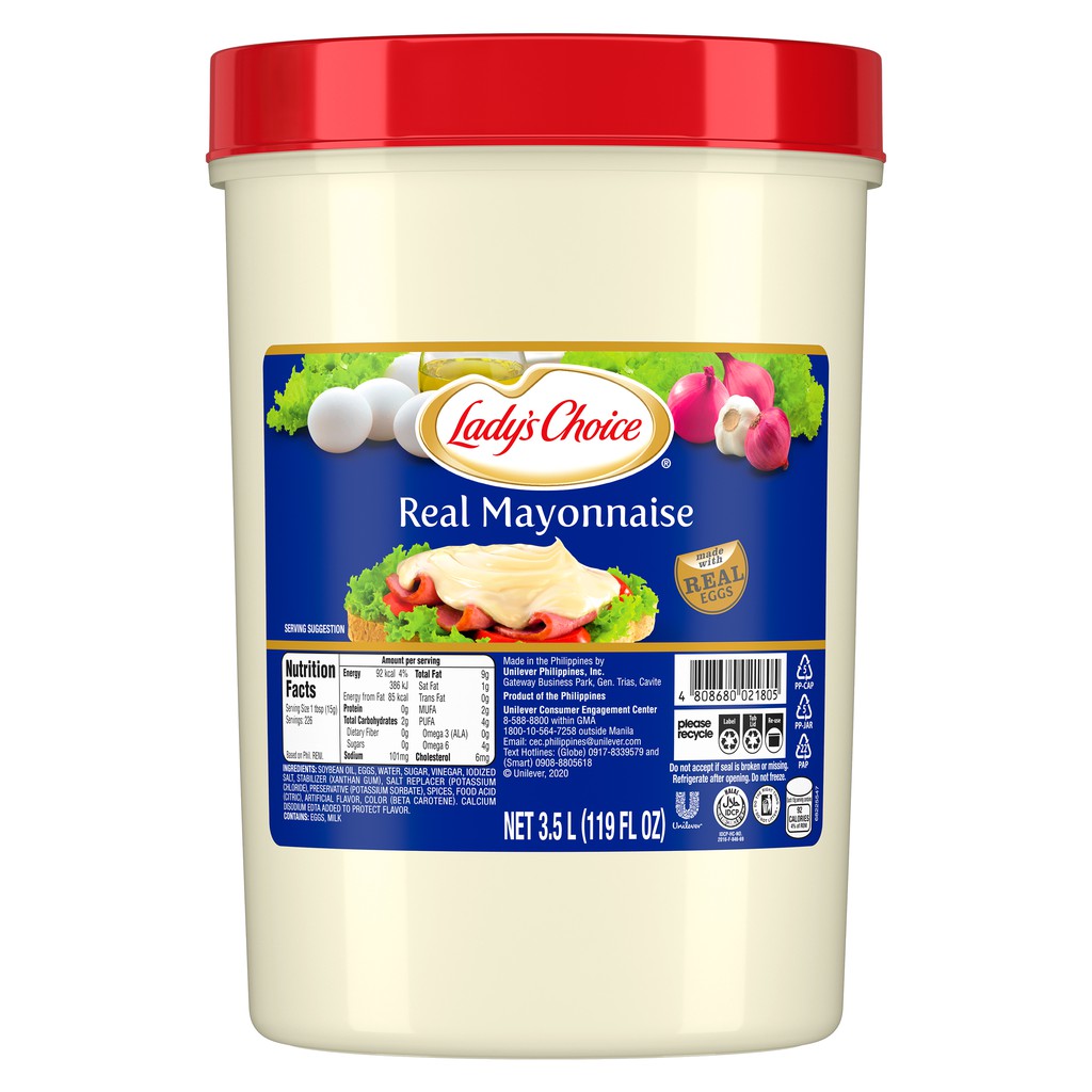 Lady'S Choice Real Mayonnaise Regular 3.5L Shopee Philippines