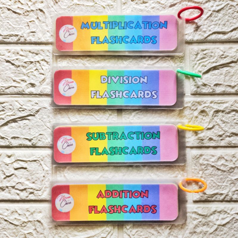 MULTIPLICATION DIVISION ADDITION AND SUBTRACTION FLASHCARDS NUMBERS 1 ...