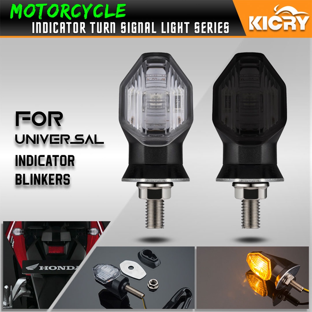 KICRY COD 2pcs Universal Motorcycle LED Turn Signal Indicators Light ...
