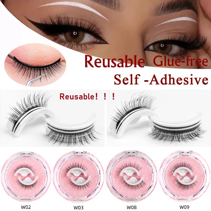 1 selfadhesive false eyelashes, gluefree eyelashes, 3D mink eyelashes