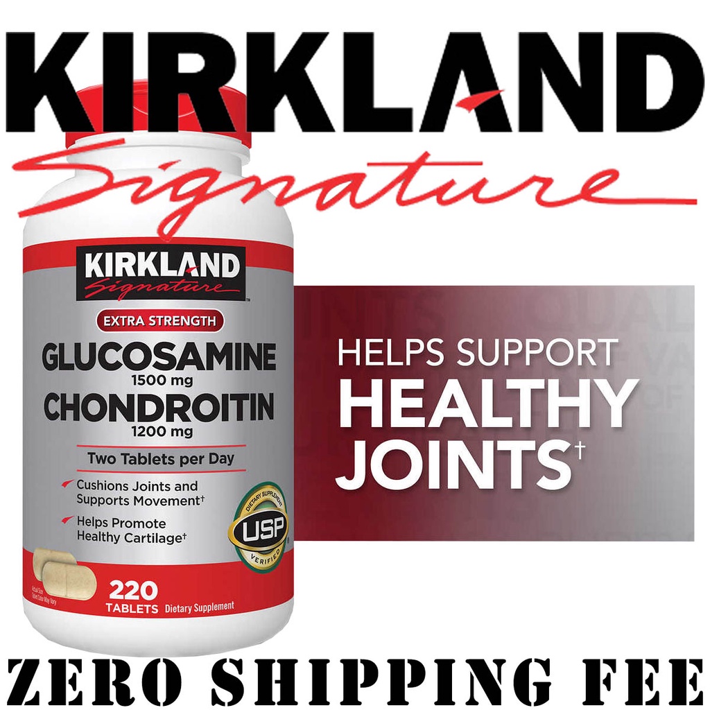 Kirkland GLUCOSAMINE 1500 mg AND CHONDROITIN 1200 mg 1/2025 expiry
