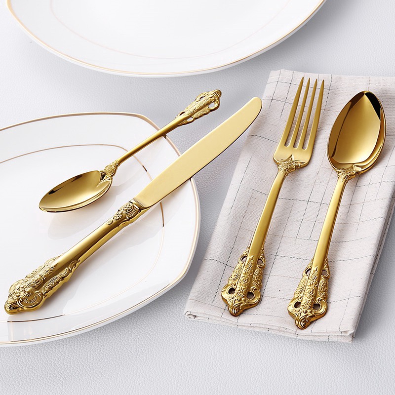 Vintage gold hot sale plated flatware