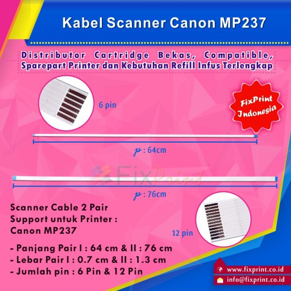 Cann MP237 MP 237 Scanner Cable (2 Pair) Shopee Philippines