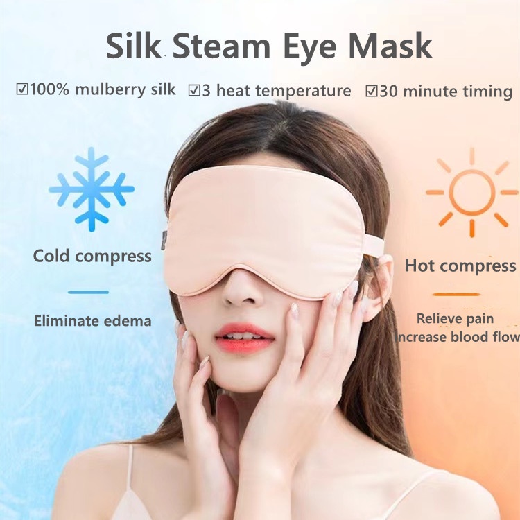 100 Silk Travel Eye Cover For Sleeping Mask Heated Eye Mask USB Steam
