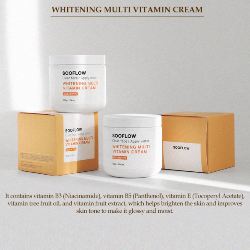 Korea Sooflow Whitening Multi Vitamin Cream 500g Korea Skin Care