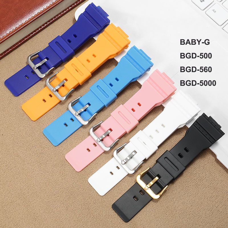 Casio BABY G Watch Strap Soft Silicone Watchband Strap for BGD 500 BGD 560 BGD 5000 Watch Bracelet Watchband Accessories