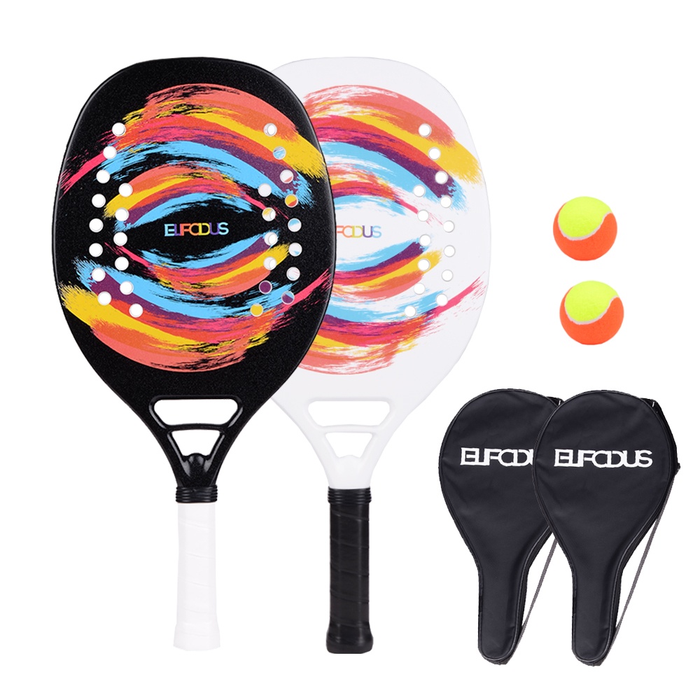 New Colorful Carbon and Glass Fiber Beach Tennis Racquet Soft Face ...