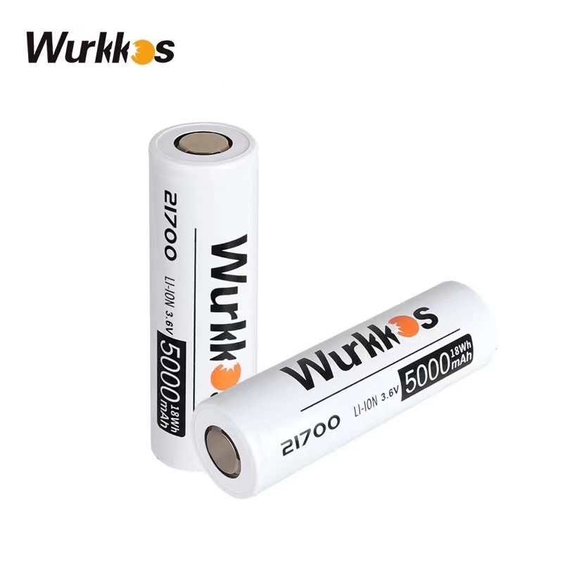 2Pc Wurkkos 3.7V 21700 rechargeable battery 5000mAh power battery 21700 ...