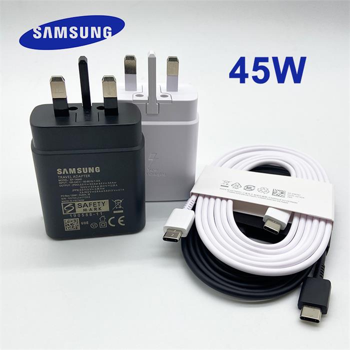 Samsung UK Plug Fast Charger 45W PD super fast charging Adapter 1.8m