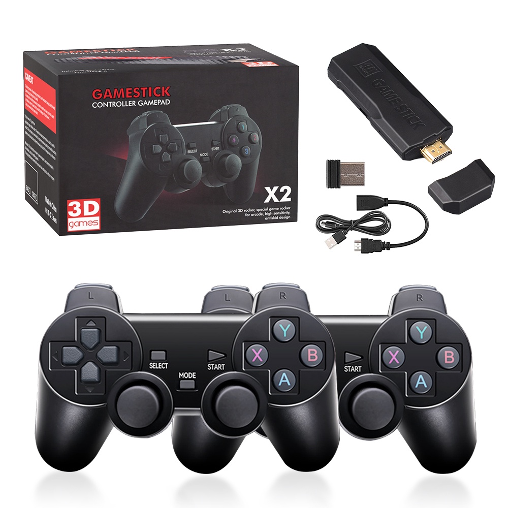 GD10 Video Game Stick 4K Console 2.4G Double Wireless Controller 40000