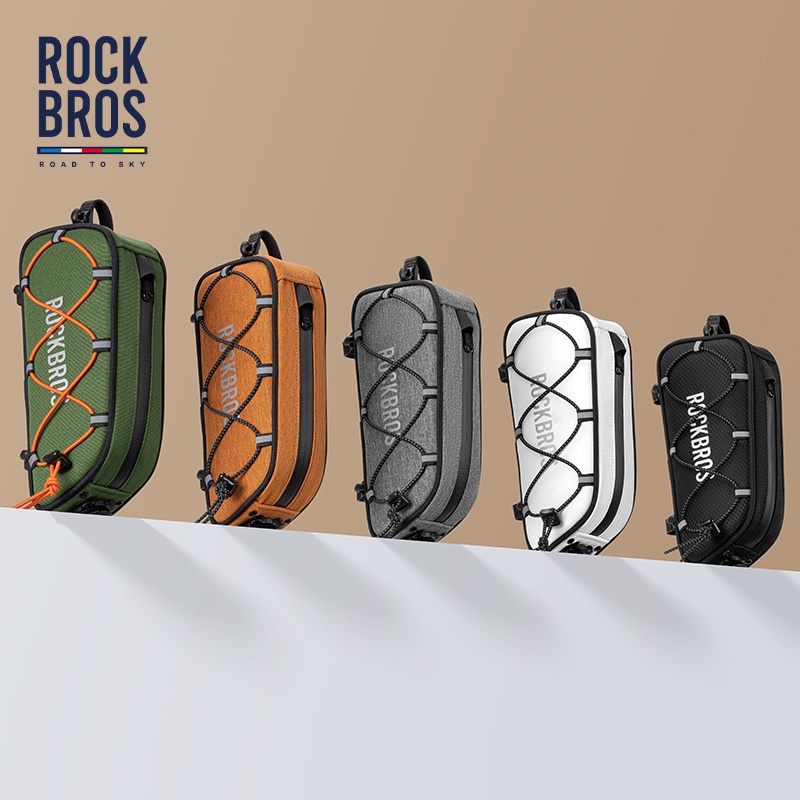 Bolsa Manillar Bici ROCKBROS-Alforjas Traseras Impermeables Para